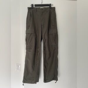 TNA Green Cargo Pants with Utility Design